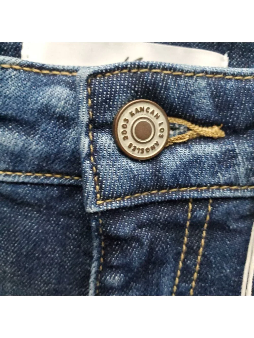 KanCan Shorts Womens Small Blue Frayed Hem Stretch Denim Casual *NWT*
